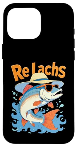Re Lachs Angler Relax Wortspiel Fischer Fischen Lachs Fisch Hülle für iPhone 16 Pro Max Re Lachs Angler Relax Wortspiel Fischer Fischen Lachs Fisch Hülle für iPhone 16 Pro Max von Angeln Re Lachs Fischer Lustig Fischen Humor Angel