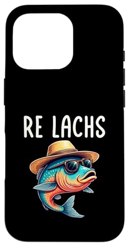 Re Lachs Angler Relax Wortspiel Fischer Fischen Lachs Fisch Hülle für iPhone 16 Pro von Angeln Re Lachs Fischer Lustig Fischen Humor Angel