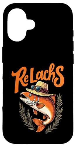 Re Lachs Angler Relax Wortspiel Fischer Fischen Lachs Fisch Hülle für iPhone 16 Re Lachs Angler Relax Wortspiel Fischer Fischen Lachs Fisch Hülle für iPhone 16 von Angeln Re Lachs Fischer Lustig Fischen Humor Angel