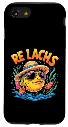 Re Lachs Angler Relax Wortspiel Fischer Fischen Lachs Fisch Hülle für iPhone SE (2020) / 7 / 8 von Angeln Re Lachs Fischer Lustig Fischen Humor Angel