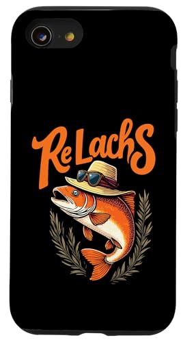 Re Lachs Angler Relax Wortspiel Fischer Fischen Lachs Fisch Hülle für iPhone SE (2020) / 7 / 8 von Angeln Re Lachs Fischer Lustig Fischen Humor Angel