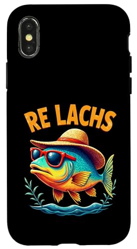 Re Lachs Angler Relax Wortspiel Fischer Fischen Lachs Fisch Hülle für iPhone X/XS Re Lachs Angler Relax Wortspiel Fischer Fischen Lachs Fisch Hülle für iPhone X/XS von Angeln Re Lachs Fischer Lustig Fischen Humor Angel