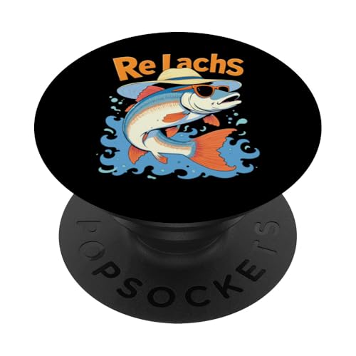 Re Lachs Angler Relax Wortspiel Fischer Fischen Lachs Fisch PopSockets Klebender PopGrip Re Lachs Angler Relax Wortspiel Fischer Fischen Lachs Fisch PopSockets Klebender PopGrip von Angeln Re Lachs Fischer Lustig Fischen Humor Angel