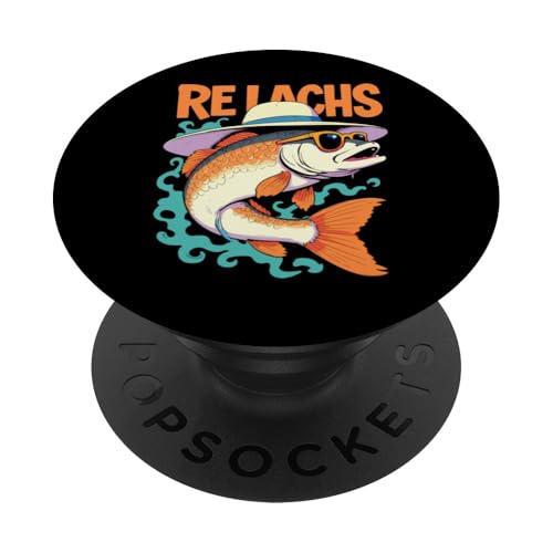 Re Lachs Angler Relax Wortspiel Fischer Fischen Lachs Fisch PopSockets Klebender PopGrip Re Lachs Angler Relax Wortspiel Fischer Fischen Lachs Fisch PopSockets Klebender PopGrip von Angeln Re Lachs Fischer Lustig Fischen Humor Angel