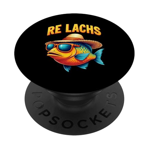 Re Lachs Angler Relax Wortspiel Fischer Fischen Lachs Fisch PopSockets Klebender PopGrip Re Lachs Angler Relax Wortspiel Fischer Fischen Lachs Fisch PopSockets Klebender PopGrip von Angeln Re Lachs Fischer Lustig Fischen Humor Angel