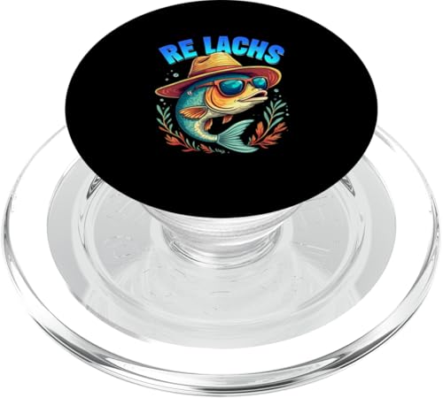 Re Lachs Angler Relax Wortspiel Fischer Fischen Lachs Fisch PopSockets PopGrip für MagSafe Re Lachs Angler Relax Wortspiel Fischer Fischen Lachs Fisch PopSockets PopGrip für MagSafe von Angeln Re Lachs Fischer Lustig Fischen Humor Angel