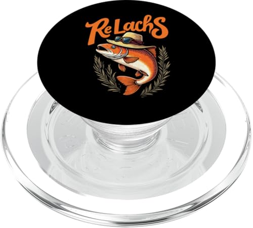 Re Lachs Angler Relax Wortspiel Fischer Fischen Lachs Fisch PopSockets PopGrip für MagSafe Re Lachs Angler Relax Wortspiel Fischer Fischen Lachs Fisch PopSockets PopGrip für MagSafe von Angeln Re Lachs Fischer Lustig Fischen Humor Angel