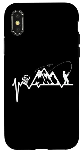 Angeln Angelnrute Angler ANGELN CAMPING UND BIER Angeln Hülle für iPhone X/XS Angeln Angelnrute Angler ANGELN CAMPING UND BIER Angeln Hülle für iPhone X/XS von Angeln und Zubehör Geschenke Shirts