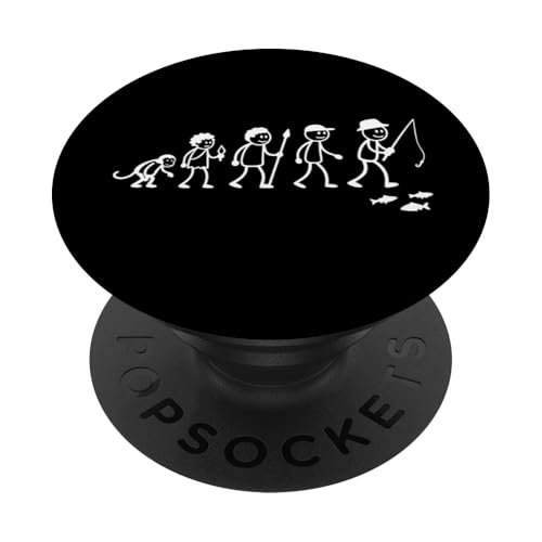 Angler Strichmänchen Angel Evolution Fliegenfischer Angeln PopSockets Klebender PopGrip Angler Strichmänchen Angel Evolution Fliegenfischer Angeln PopSockets Klebender PopGrip von Angeln und Zubehör Geschenke Shirts