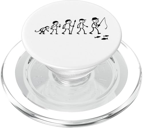 Angler Strichmänchen Angel Evolution Fliegenfischer Angeln PopSockets PopGrip für MagSafe Angler Strichmänchen Angel Evolution Fliegenfischer Angeln PopSockets PopGrip für MagSafe von Angeln und Zubehör Geschenke Shirts