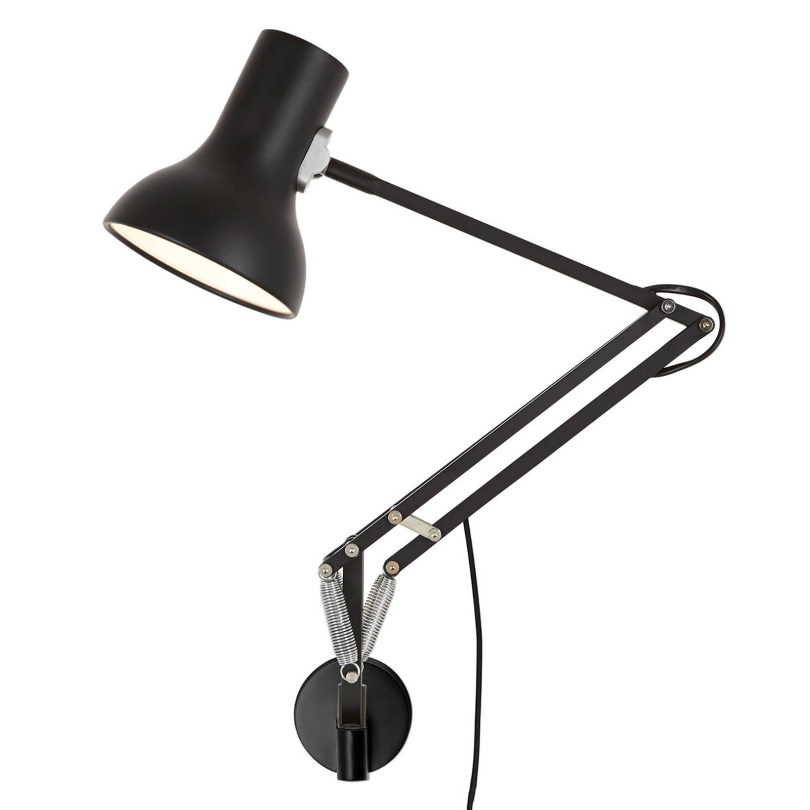 Anglepoise Type 75 Mini Wand mit Arm, samtschwarz von Anglepoise