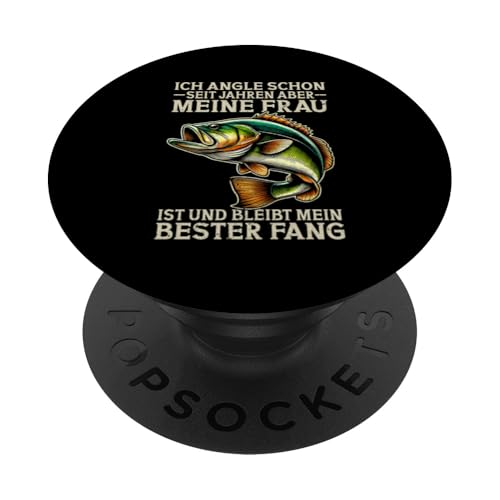 Angle Seit Jahren Meine Frau Bester Fang Angelrute Angler PopSockets Klebender PopGrip Angle Seit Jahren Meine Frau Bester Fang Angelrute Angler PopSockets Klebender PopGrip von Angler Fischjäger Angelurlaub Fischer Angelzubehör
