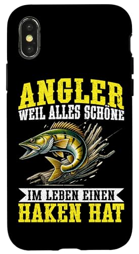 Angler Weil Alles Schöne Im Leben Einen Haken Hat Angeln Hülle für iPhone X/XS Angler Weil Alles Schöne Im Leben Einen Haken Hat Angeln Hülle für iPhone X/XS von Angler Fischjäger Angelurlaub Fischer Angelzubehör