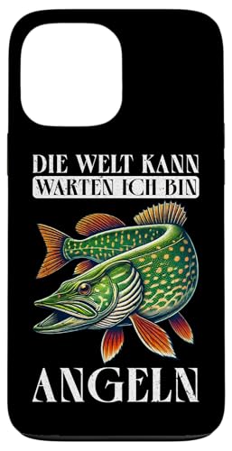 Die Welt Kann Warten Ich Bin Angeln Angelnrute Fischer Hülle für iPhone 13 Pro Max Die Welt Kann Warten Ich Bin Angeln Angelnrute Fischer Hülle für iPhone 13 Pro Max von Angler Fischjäger Angelurlaub Fischer Angelzubehör