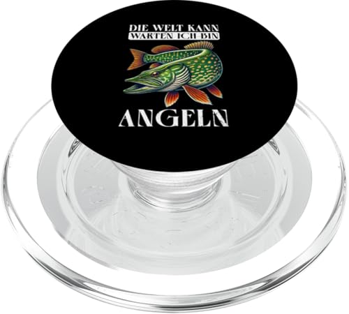 Die Welt Kann Warten Ich Bin Angeln Angelnrute Fischer PopSockets PopGrip für MagSafe Die Welt Kann Warten Ich Bin Angeln Angelnrute Fischer PopSockets PopGrip für MagSafe von Angler Fischjäger Angelurlaub Fischer Angelzubehör