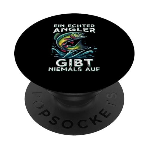 Ein Echter Angler Gibt Niemals Auf Angeln Fischer Angelguide PopSockets Klebender PopGrip Ein Echter Angler Gibt Niemals Auf Angeln Fischer Angelguide PopSockets Klebender PopGrip von Angler Fischjäger Angelurlaub Fischer Angelzubehör