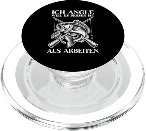 Ich Angle Weil Es Besser Ist Als Arbiten Angelrute Hobby PopSockets PopGrip für MagSafe Ich Angle Weil Es Besser Ist Als Arbiten Angelrute Hobby PopSockets PopGrip für MagSafe von Angler Fischjäger Angelurlaub Fischer Angelzubehör