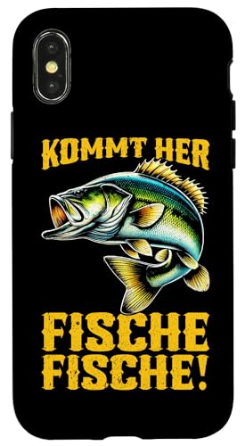 Kommt Her Fische Fische Angeln Sportfischer Angelrute Hülle für iPhone X/XS Kommt Her Fische Fische Angeln Sportfischer Angelrute Hülle für iPhone X/XS von Angler Fischjäger Angelurlaub Fischer Angelzubehör
