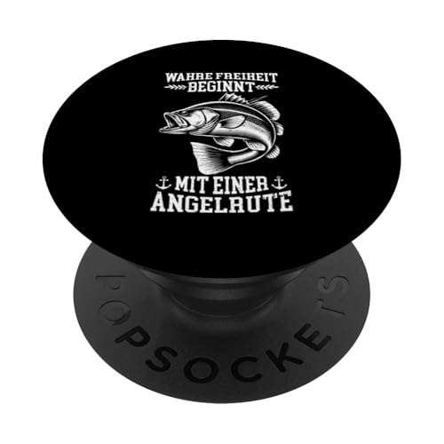 Wahre Freiheit Beginnt Mit Einer Angelrute Fischjäger PopSockets Klebender PopGrip Wahre Freiheit Beginnt Mit Einer Angelrute Fischjäger PopSockets Klebender PopGrip von Angler Fischjäger Angelurlaub Fischer Angelzubehör