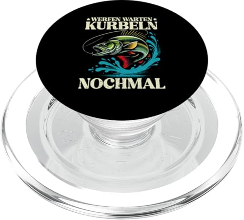 Werfen Warten Kurbeln Nochmal Köderangeln Fischer Angeln PopSockets PopGrip für MagSafe Werfen Warten Kurbeln Nochmal Köderangeln Fischer Angeln PopSockets PopGrip für MagSafe von Angler Fischjäger Angelurlaub Fischer Angelzubehör