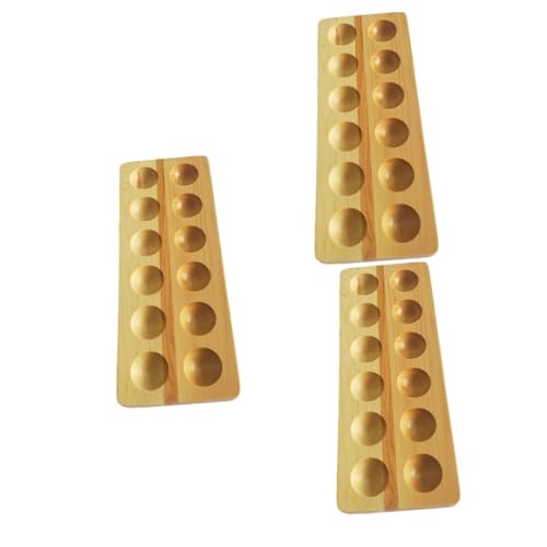 3 Stück 12 Aufbewahrungsbehälter für Eier eierhalter egg holder for refrigerator Holztabletts hölzern Eierhalter Holz Eierablage Holz Füllung Eierschale Spender von Angoily