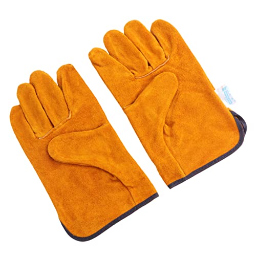 Angoily 1 Paar Schutzhandschuhe Grillhandschuhe Handschuhe Hitzebeständig Feuerhandschuhe Handschuh Grillen Wärmesichere Handschuhe Feuersichere Handschuhe Verbrühungshandschuhe Orange von Angoily