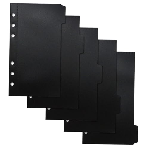 Angoily 1 Satz Binder-bargeldbrief Unterlagen Ordner Mit Taschen Ordnertrenner Schnellhefter Budget-ordnertasche Beutel Zum Organisieren Wiederverwendbare Beutel Binder-geldbeutel Pp Black von Angoily