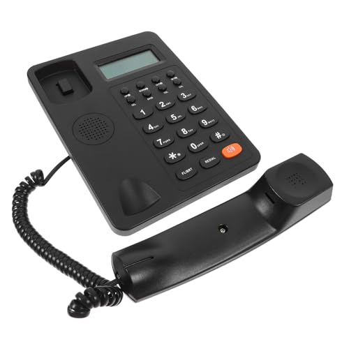 Angoily 1 Satz Festnetz Telefon für zu Hause Haushaltstelefon Tischtelefone Telefon zu Hause Bürotelefon Plastik Schwarz von Angoily