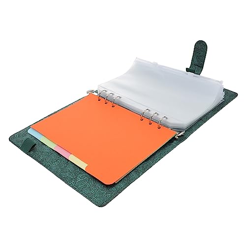 Angoily 1 Satz Haushaltsbuch sparziele geld aufbewahrung gledbörse geldbrse geldborse A5-Budgetordner Kasse Budgetbindemittel Geldbinder Geldumschlag Binder Bargeld-Budget-Ordner PVC Green von Angoily