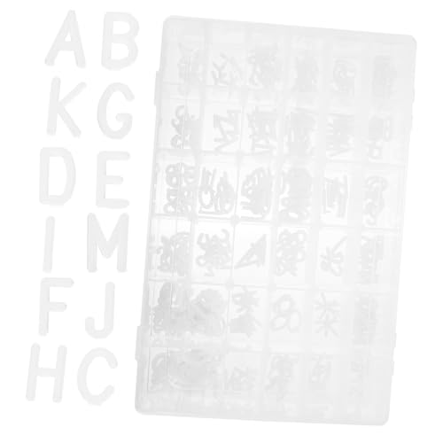 Angoily 1 Satz Haushaltsbuchstaben aus Filz Vinyl DIY-Alphabet Planke Nachricht Message-Board-Briefe Briefbrett Kunststoffbuchstaben für Pinnwände Briefe Schwarzes Brett Plastik Weiß von Angoily