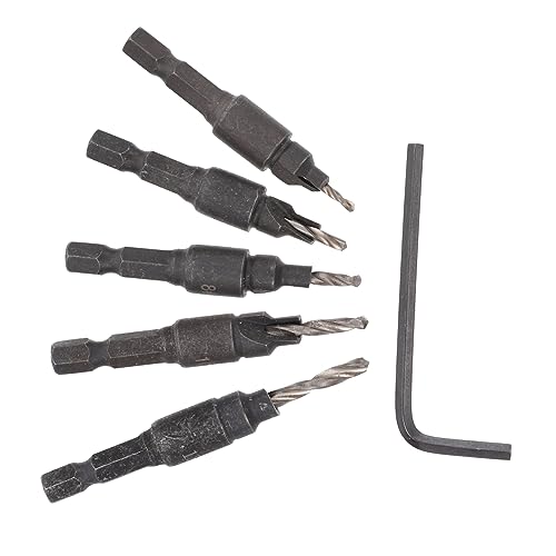 Angoily 1 Satz Lochsäge Bit Stufenbohrer Schlüssel Für Extraktor Senkerbohrer Holzbearbeitung Fliesenbohrer Lochschneider Lochöffner Hochgeschwindigkeitsstahl Black 6 Stück Angoily 1 Satz Lochsäge Bit Stufenbohrer Schlüssel Für Extraktor Senkerbohrer Holzbearbeitung Fliesenbohrer Lochschneider Lochöffner Hochgeschwindigkeitsstahl Black 6 Stück von Angoily