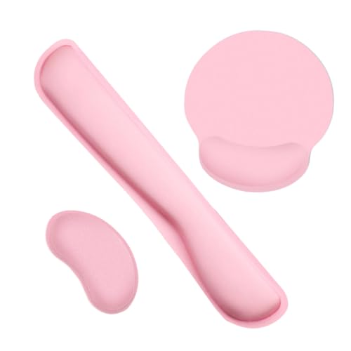Angoily 1 Satz Mousepad Dreiteiliges Set Handgelenkstütze Ergonomisches -pad Mauspad Mit Handgelenksruhe -pad -handgelenksunterstützung Handgelenk Restpad Gummi Rosa Angoily 1 Satz Mousepad Dreiteiliges Set Handgelenkstütze Ergonomisches -pad Mauspad Mit Handgelenksruhe -pad -handgelenksunterstützung Handgelenk Restpad Gummi Rosa von Angoily