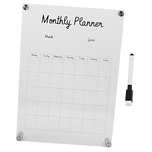 Angoily 1 Satz Notiztafel Wöchentlich Notiz Bretter Tipp Led Beachten Radiergummi-tafel Für Die Wand Planer Trockener Löschbrett Groß Büro Trocken Abwischbare Tafel, Klar Acryl Transparent von Angoily