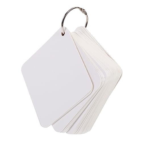Angoily 1 Satz leere Karte linierte Karteikarten Notizkartenringe Notizblock mit den Ringen stickkarten für karten Mehrzweck-Blankokarten vorgelochte Karteikarten Papier Weiß von Angoily