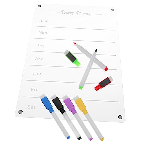 Angoily 1 Set Magnetische Nachrichtentafel Magnetkalender Für Kühlschrank Wochenkalender Whiteboard Magnetische Planungstafel Whiteboard Radiergummi Magnetisch Für Erwachsene von Angoily