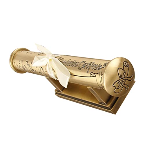 Angoily 1 Set Zertifikatshalter Diplomhülle Diplomanzeige Vintage Diplomröhre Diplomröhrenhalter Exquisite Zertifikatröhre Diplomzertifikat Diplomhalterröhre Tuch Golden von Angoily