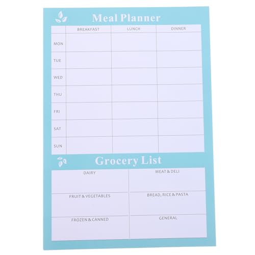 Angoily 1 Speiseplanbuch Verfolgung Liste Hobel Ernährungs- und Fitnessjournal niedrig Zeitplan Diät-Notizbuch zum Zerreißen für zu Hause Essensplaner Haushalt Papier Blue Angoily 1 Speiseplanbuch Verfolgung Liste Hobel Ernährungs- und Fitnessjournal niedrig Zeitplan Diät-Notizbuch zum Zerreißen für zu Hause Essensplaner Haushalt Papier Blue von Angoily
