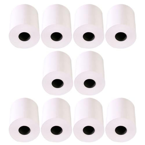 Angoily 10 Rollen -Kassenpapier Thermal- Bedrucken von Thermopapier Druckerpapier transparentes Thermopapier Thermobondrucker Thermopapier für Kassen -Geldpapier Weiß Angoily 10 Rollen -Kassenpapier Thermal- Bedrucken von Thermopapier Druckerpapier transparentes Thermopapier Thermobondrucker Thermopapier für Kassen -Geldpapier Weiß von Angoily