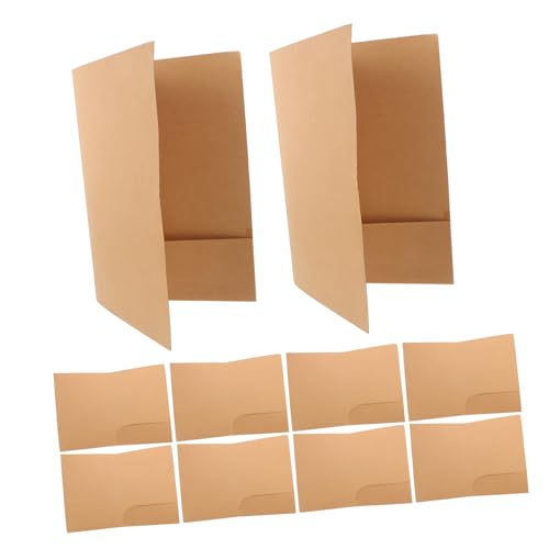 Angoily 10 Stück Aktenhalter Ordner Mit Taschen Umschlagordner Erweiterbare Taschenordner Farbige Aktenordner Fächermappe Buchbindung Taschenordner Für Die Schule Kraftpapier von Angoily