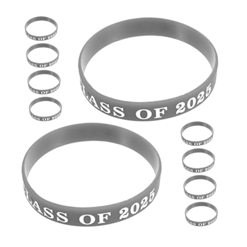 Angoily 10 Stück Armbänder Für Abschlussfeiern Cheer Silikonarmbänder Tween Congrats Grad Celebrating Armbänder Schärpen Für Die Abschlussfeier Szene Farbiger Glitzerartikel Angoily 10 Stück Armbänder Für Abschlussfeiern Cheer Silikonarmbänder Tween Congrats Grad Celebrating Armbänder Schärpen Für Die Abschlussfeier Szene Farbiger Glitzerartikel von Angoily