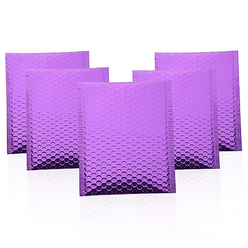 Angoily 10 Stück Blase Umschlag Tasche Party Versandumschläge mit groß poly gepolsterter umschlag gepolsterte umschläge rüttelfeste Bubble Mailer Versandtaschen aluminisierte Folie Violett von Angoily