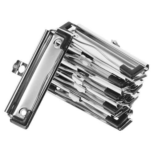 Angoily 10 Stück Büroklammern Dokumentieren Massen-klemmbretter Groß Klein Papierklammern Planke Clip Zwischenablage Klemmbrett Liefert Bindeklammern Für Schulmaterial Silver Metall von Angoily