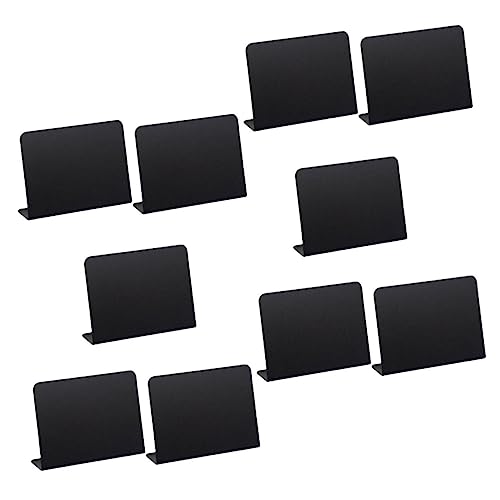 Angoily 10 Stück Desktop-preistafeln Planke Schwarze Kreidetafel Bretter Lebensmitteletiketten Tafeletiketten Tafelzeichen Mini Stichworte Menü -board Hochzeitsdeko Tafeln Zeigen Black Pvc von Angoily