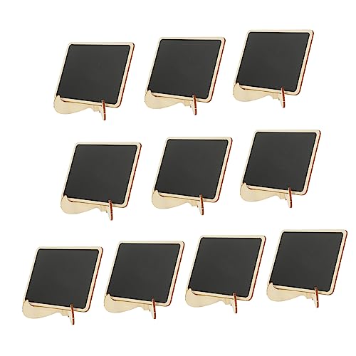 Angoily 10 Stück Kleine PVC-Tafel Planke Kleine Tafel Kreidebretter Message Board Stichworte write board hochzeitsdeko stalltafel tavlit Etikett kleine Tischtafel Kreidetafel Schild Black von Angoily