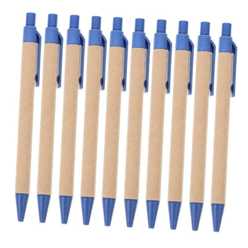 Angoily 10 Stück Kugelschreiber Mini-Stift dünn Stifte schwarze Tinte schreibutensilien büroartikel Farbtöne Ergonomische Schulstifte entzückende Schulstifte Flüssigkeitsnachfüllung Blue von Angoily