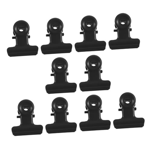 Angoily 10 Stück Praktische Heftklammern Büroklammer große Bindeklammern Binderclip Niedliche Heftklammern Befestigungsclips für Dokumente kleine Heftklammern Dokumentclips Eisen Schwarz von Angoily
