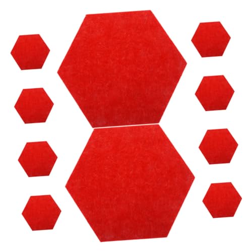 Angoily 10 Stück Schwarzes Brett Des Büros Verkaufsstand Filzfliesen Für Die Wand Hexagon Notiztafeln Akustische Wand Sechseckige Filzplatte Vokal Planke Erinnerung Filzbrett Rot Gefühlt von Angoily