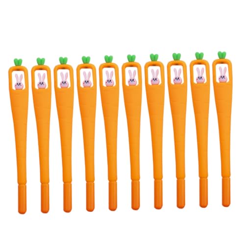 Angoily 10 Stück Stift unterschreiben Kugelschreiber Cartoon-Stift Schreibstift entzückender Stift Rollenstift Schild Stift Schulbriefpapier Plastik Orange Angoily 10 Stück Stift unterschreiben Kugelschreiber Cartoon-Stift Schreibstift entzückender Stift Rollenstift Schild Stift Schulbriefpapier Plastik Orange von Angoily