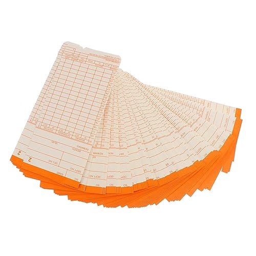 Angoily 100 Blatt Anwesenheitspapierstau Aufzeichnen Karte Mitarbeiter Teilnahme Tägliche Anwesenheit Monatliche Zeitschaltuhr Anwesenheitsschreiber Zeiterfassungsmaschine von Angoily