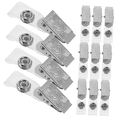 Angoily 100 Stück Id-ordner Mitarbeiter-id-abzeichen-clip Krankenschwester Abzeichenrolle Mehrere Lanyards Spule Doktorabzeichenrolle Schild Einziehbarer Ausweishalter Bausatz Silver Eisen von Angoily